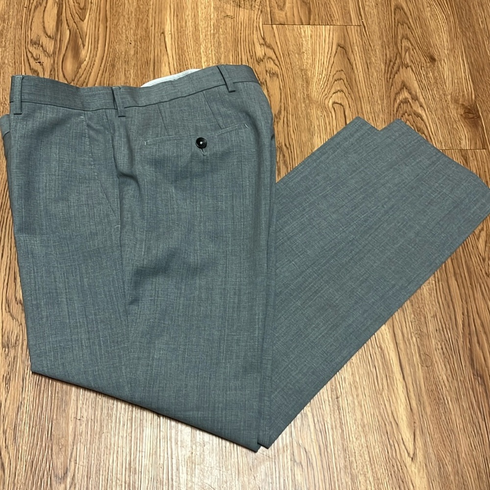 BOSS Hugo Boss Men's Grey Trousers/Pants Wool 32x28